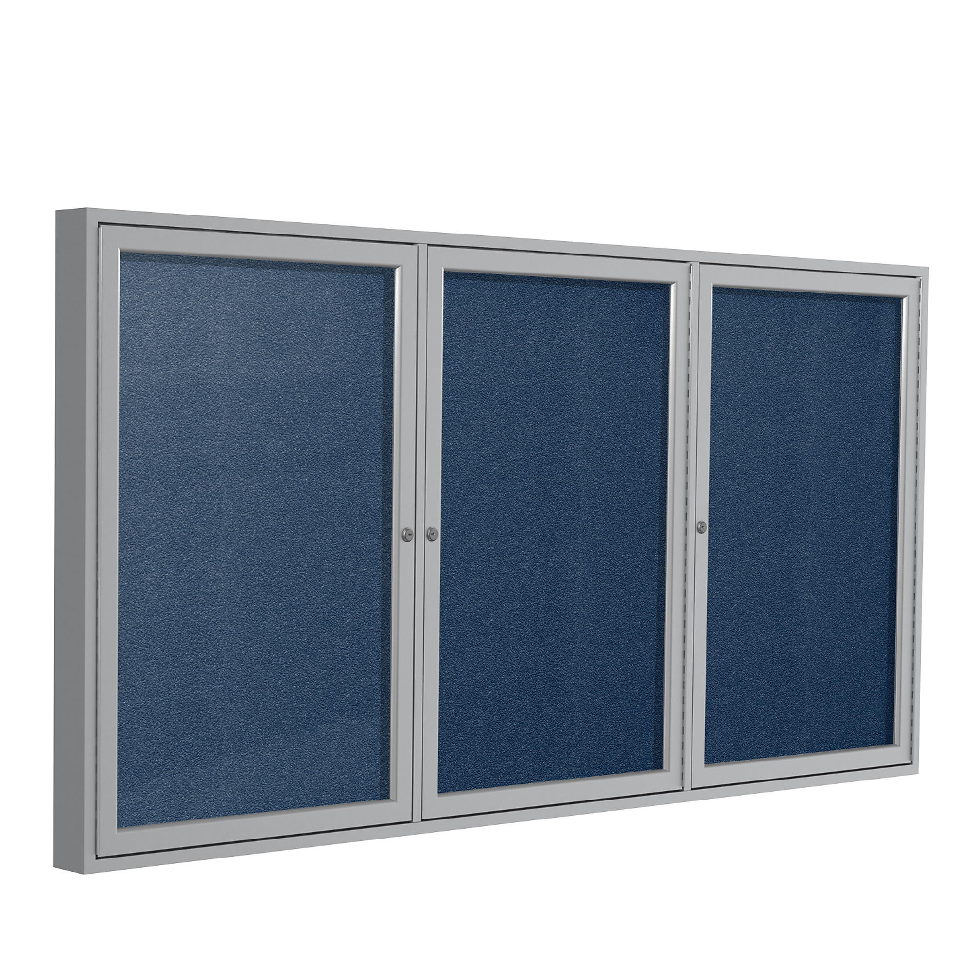 Ghent, 3 Door Vinyl Bulletin Board w/Alum 4ft.x6ft., NV, Color Finish Navy, Model# PA34872VX-195